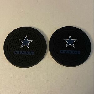 NFL Dallas Cowboys Car Cup Holder Coasters with logo set of 2 NWT
